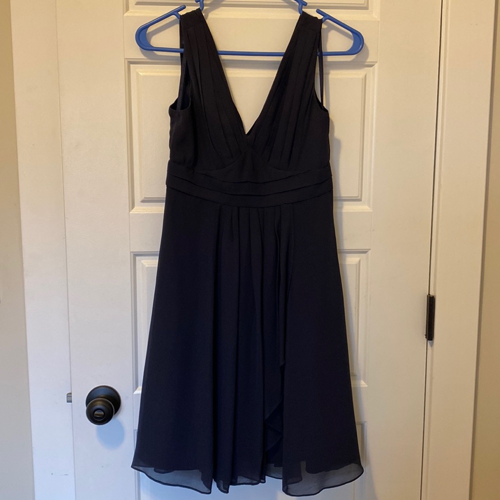 Ann Taylor Silk V-neck Dress 0P
